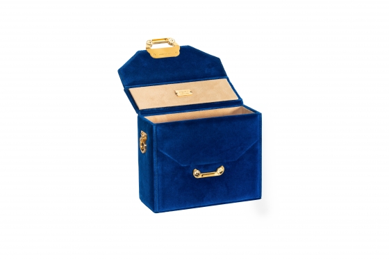 900’ Classic Bag (Blue Velvet) Gold A 