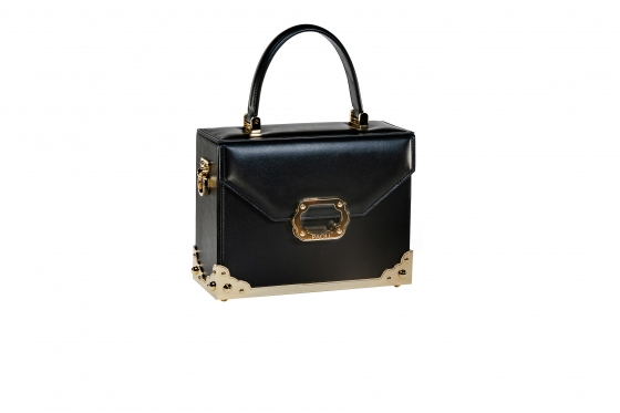 Glam Black Mini Trunk Handbag Paoli